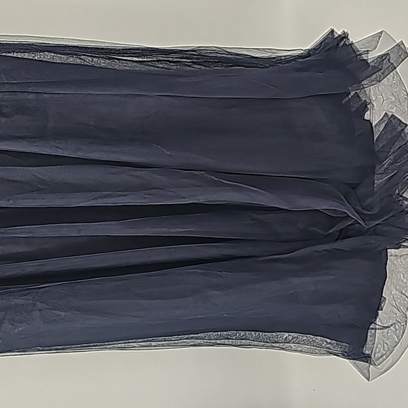 City Chic Navy Blue Elbow Length Sleeve Long Formal Evening Gown Sz:22 - Picture 5 of 16